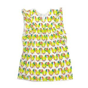 Garnet Hill Tropical Bird Swim Coverup 6/7